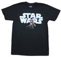 Star Wars Adult New T-Shirt  - Beaming Logo Under Babu Frik Pic