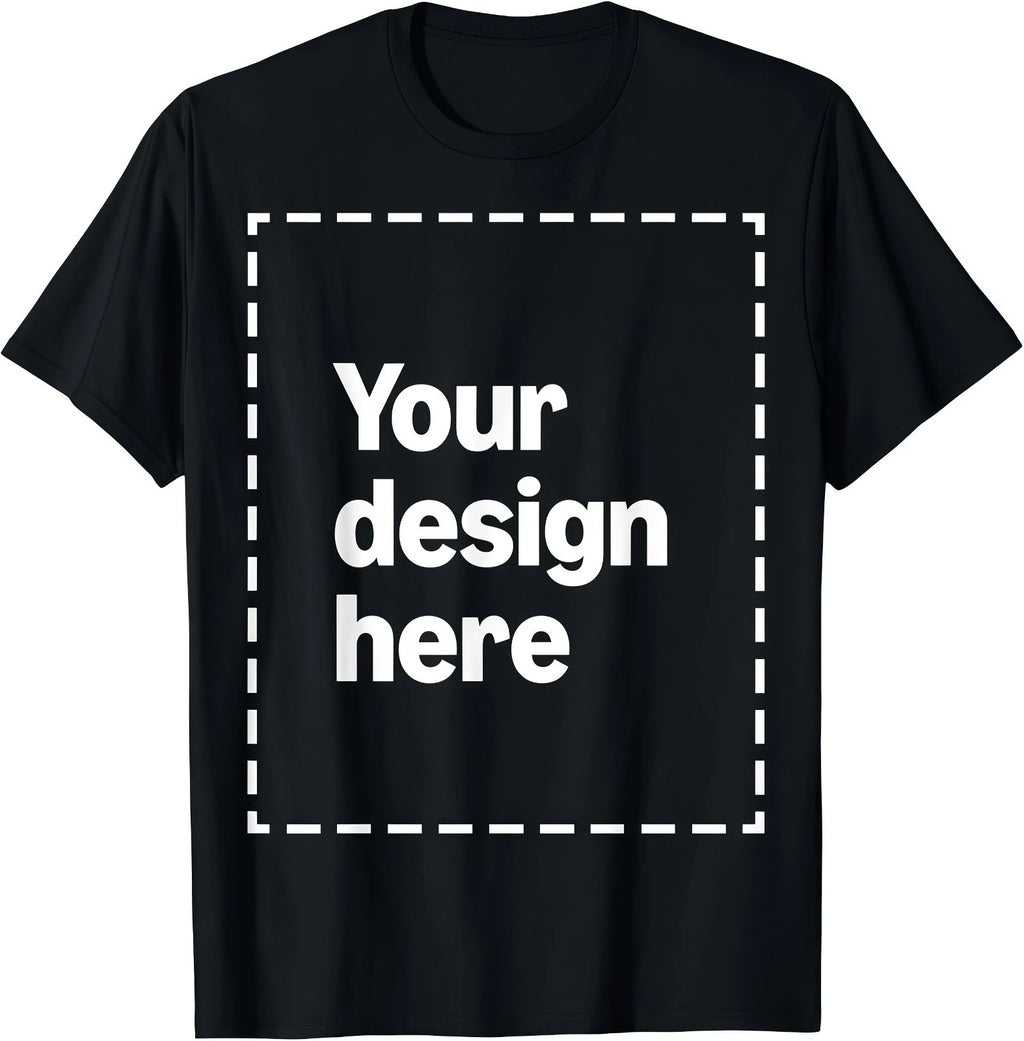 Personalized custom T-shirt with your designed photos and logos printed on it