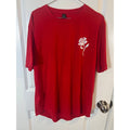Manfinity Mens T-Shirt Rose Graphic Print Red Large