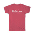 Gift T-Shirt : Punta Cana Cursive Typography Republica Dominica Tropical Beach