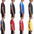 Short Sleeve Dual Stripe Basic Casual Essentials Tshirt Solid Plain Shirt Tee