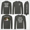 Custom Printed Long Sleeve T-Shirt Personalised Workwear Classic Fit Tee Shirt