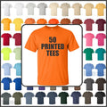 50 Printed cotton tees (small thru XL) - front only