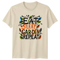 Eat Sleep Garden Repeat T-Shirt, Gardening Hobby Tee, Funny Garden