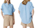 POLO RALPH LAUREN ALEN Linen Shirt Linen Blouse Shirt Tee Top Blouse Mao S