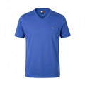 Tommy Jeans Slim Jasper Men T-Shirt 2XL Blue Mélange V-Neck Short Sleeve