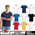 Mens Contrast Ringer T-Shirt, Fruit of the Loom Short Sleeve Two Tone Sports