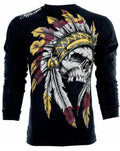 AFFLICTION Men's Long Sleeve T-Shirt WINDTALKER Black Tattoo Biker S-3XL