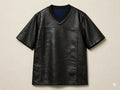 Custom Men’s Faux Leather Basketball Shirt | Sports Jersey Tee