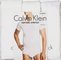 3 PACK CALVIN KLEIN V NECK SIZE XL  WHITE COTTON ELASTANE STRETCH T-SHIRTS NWT