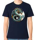 Yin Yang Dragon Graphic T-Shirt Chinese Dragon Art Unisex Tee