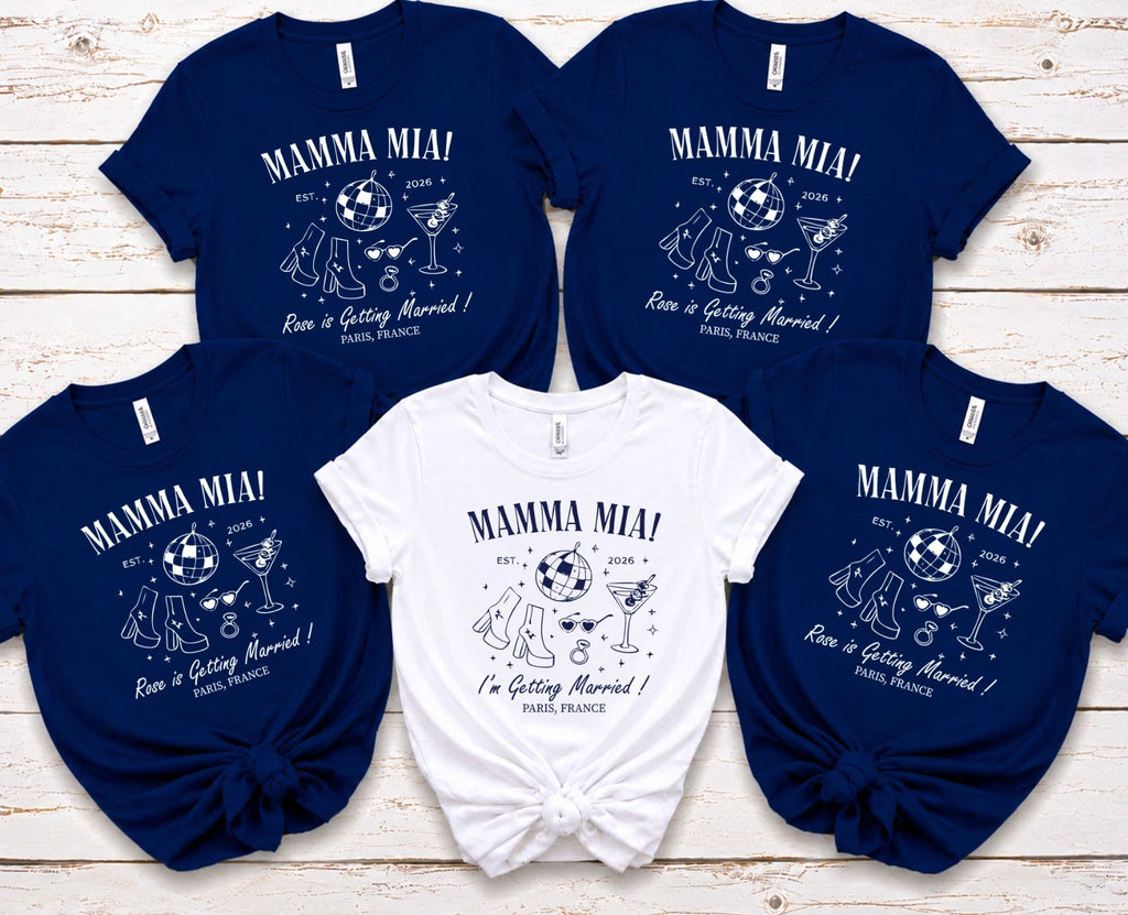 Custom Personalised Hen Party T shirts Team Bride Bride Tribe Disco Mamma Mia