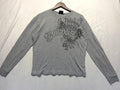 Billabong Shirt Mens Medium Heather Gray Graphic Print Spellout Logo Casual Wear