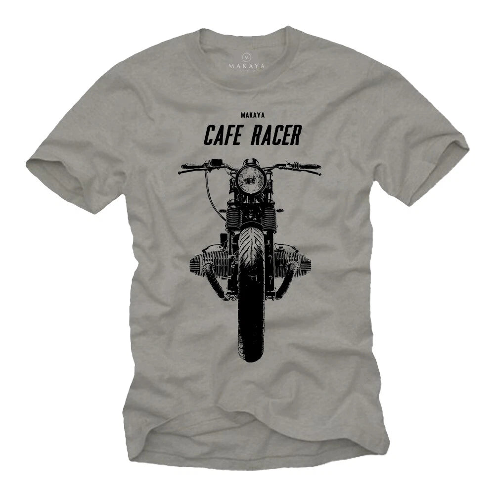 Rockabilly Motorcycle Mens T-Shirt with Cafe Racer - Mens Twin Bobber Shirt