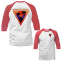 California Sunset Surf Palm Tree Triangle Graphic 3/4 Sleeve Raglan