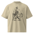 "Dog Adventure" Unisex Organic Oversized High Neck T-Shirt