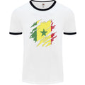 Torn Senegal Flag Senegalese Day Football Mens Ringer T-Shirt