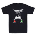Fishing Is Calling And I Must Go... Funny Saying Novelty Men's T-Shirt Black Tee