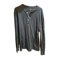 J.Crew Henley Shirt Mens Large Faded Black Long Sleeve Minimalist Everyday Wear