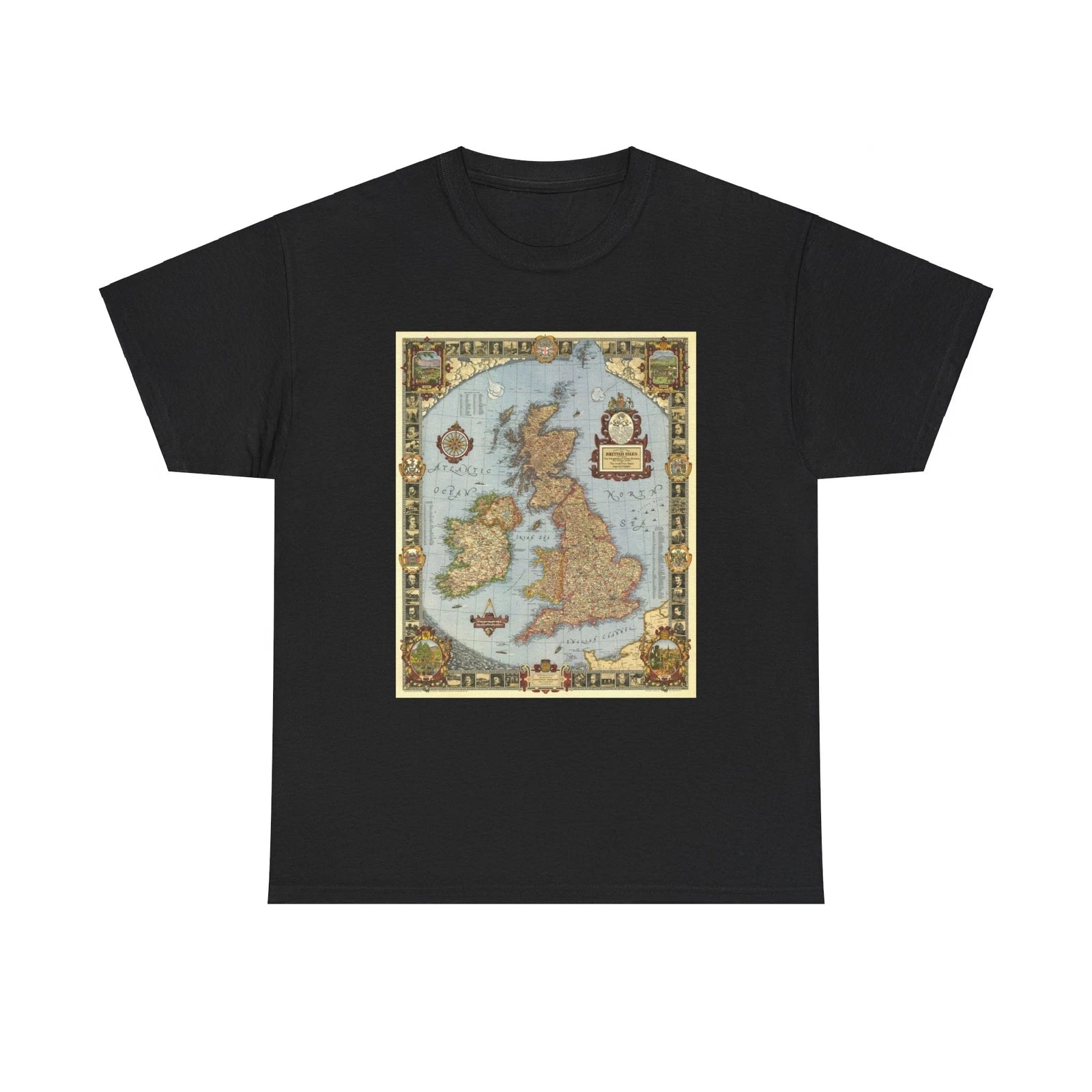 Great Britain - A Modern Pilgrim's Map (1937) (Map) T-Shirt