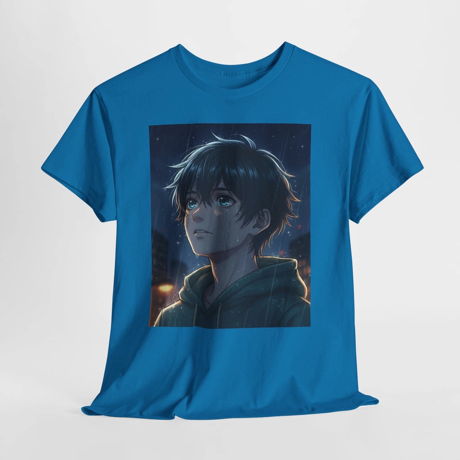 Anime Dreamer T-Shirt – Night Sky Wish Aesthetic Graphic Tee, Manga Style Street