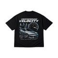 Underground Velocity Graphic Oversized T Shirt Black Vintage JDM Streetwear Tee