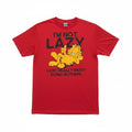Garfield T Shirt Mens Medium Red I’m Not Lazy Graphic Tee Nickelodeon