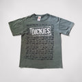 Vintage Dickies Graphic Skater T-Shirt – Green All-Over Logo Print – Size Medium