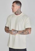SikSilk Mens Beige Oversized T-Shirt Small