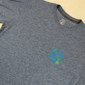 Volcom Mens T Shirt Size M Blue Hawaii Graphic Modern Fit Cotton Blend