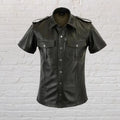 Premium Men's Soft Black Lambskin Leather Shirt Jacket Modern Slim Fit Design