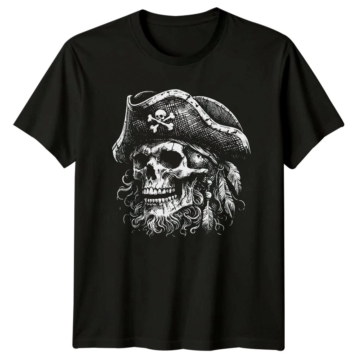 Captain Skull Pirate Mens T-Shirt Pirates Gift For Him