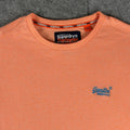 Superdry The Orange Label Tee T shirt Mens M Orange Cotton Short Sleeve Crewneck