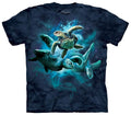 Sea Turtle Collage Blue Ocean Water T-Shirt Mountain Aquarium Animal S-3X