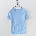 M-3XL Cotton T-Shirt Lightweight Breathable Slim-Fit O-Neck - Basic Casual Shirt
