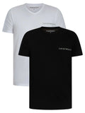 Emporio Armani Men's 2 Pack Lounge V-Neck T-Shirt, Multicoloured
