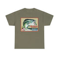 Vintage Heddon Fishing Tackle Rod Reels Big Bass Frog Lure Retro Graphic T-Shirt