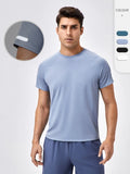 Men's Sports Short Sleeve T-Shirt Quick Dry Round Neck Shirts