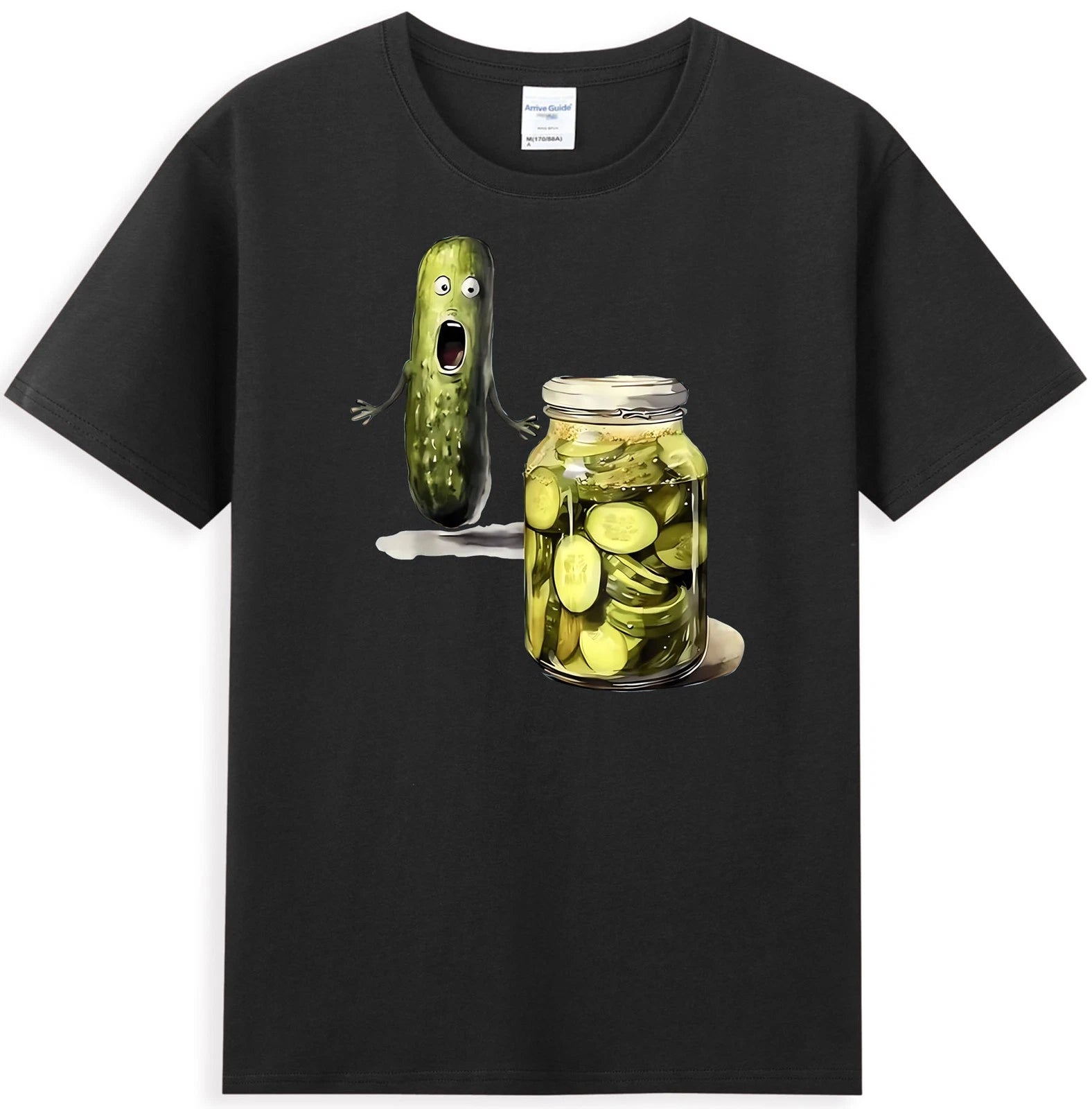 Pickle Surprise A Cucumber And A Jar Of Sliced Pickles Men's T-Shirt