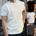 New Daily Wear Mens Loose Tee Round Neck Shirt Breathable Fabric Casual Style