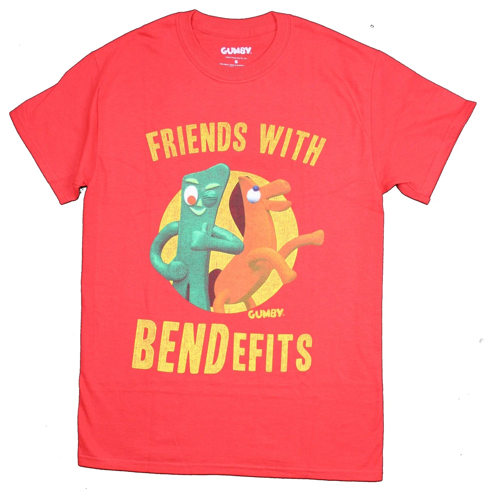 Gumby Mens  T-Shirt - Friends With Benefits Pokey Gumby Pic