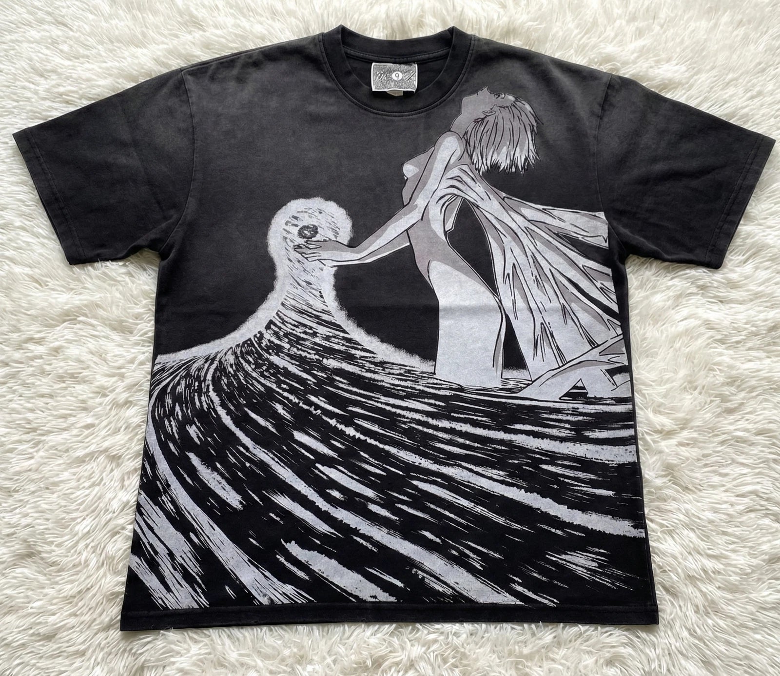 Evangelion Rei Ayanami Third Impact Distressed Heavy Cotton T-Shirt 330gsm