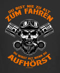 Mens Biker T-Shirt Black Round Neck Funny Motorcycle Quote Shirt Hero