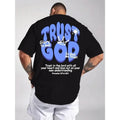 Men's Summer Men's Trust God Christian Graphic T-Shirt Bible Verse Faith Tee