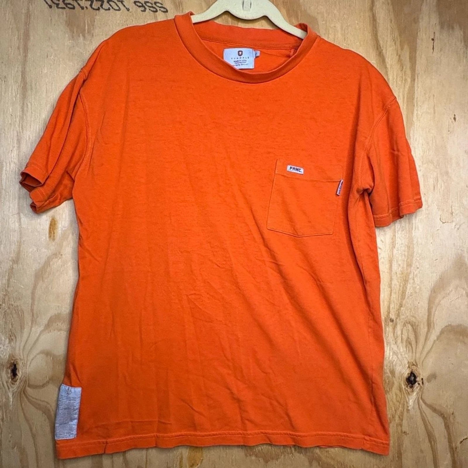 Tyndale FRMC Shirt Mens L Flame Resistant HRC1 USA Orange Workwear