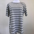 Gray Striped T shirt Korean Fashion Stylish Girls