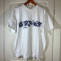 Maui Hawaii Hibiscus Floral Graphic T-Shirt White XL SS Travel Alstyle Tee READ