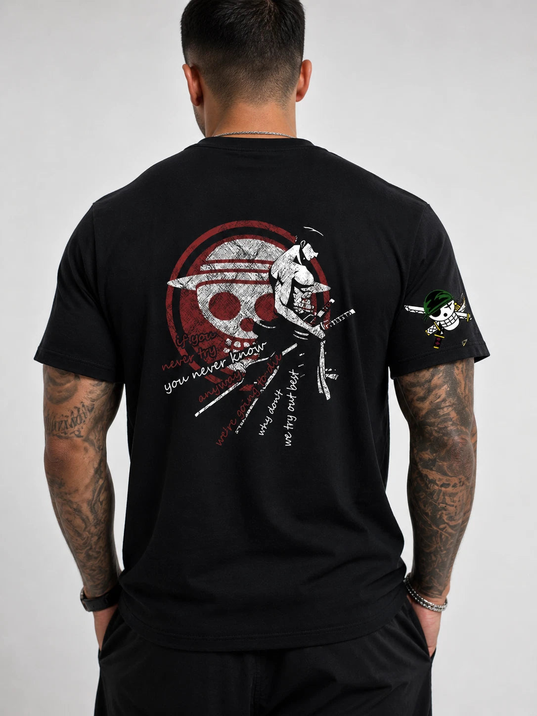 Anime Men’s T-Shirt Short Y2K Harajuku Sleeve Summer Graphic Tee Casual Top Tee