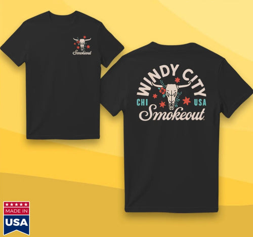 2025 Windy City Smokeout Skull Graphic Festival T-Shirt