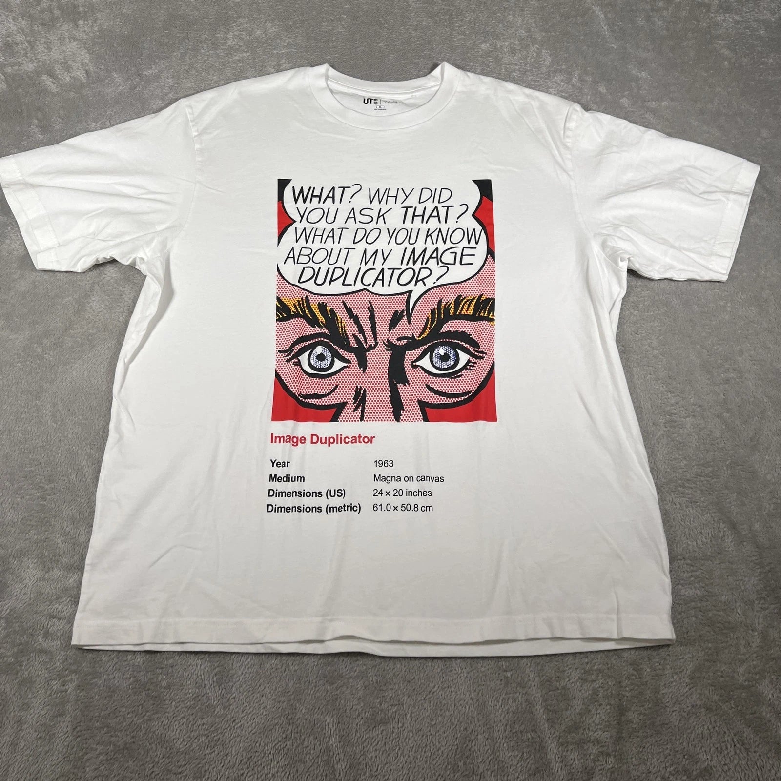 Roy Lichtenstein x Uniqlo Tee Mens XL White Image Duplicator UT Pop Art